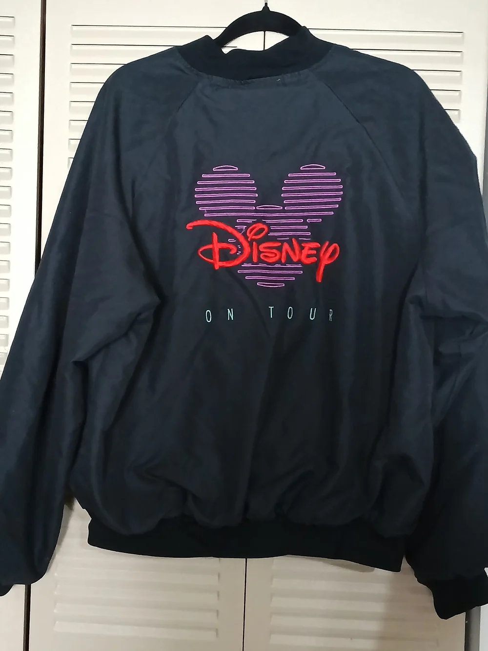 Disney 'On Tour' Black Jacket with Neon Heart Logo